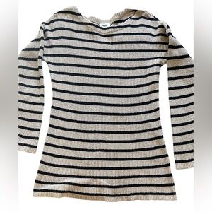 Old Navy Ribbed Knit MIDI/Mini Striped Sweater dress Size Large